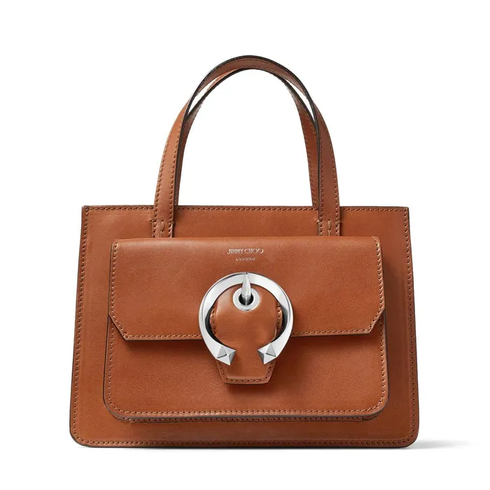 Madeline ToteM Cuoio Calf Leather Tote Handbag With Metal Buckle Cuoiosilver Women JIMMY CHOO Totes and Hobo Bags Madeline ToteM Cuoio Calf Leather Tote Handbag With Metal Buckle Cuoiosilver Women JIMMY CHOO Totes and Hobo Bags