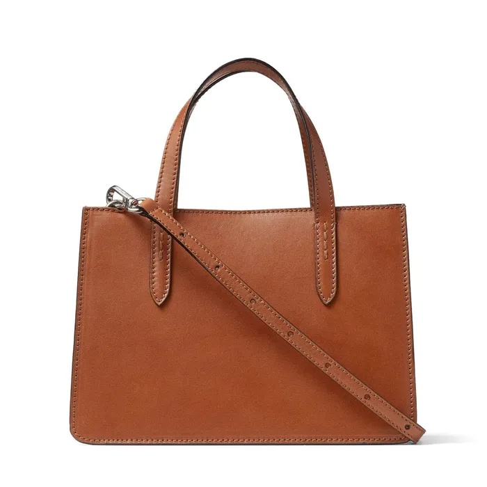 Madeline ToteM Cuoio Calf Leather Tote Handbag With Metal Buckle Cuoiosilver Women JIMMY CHOO Totes and Hobo Bags