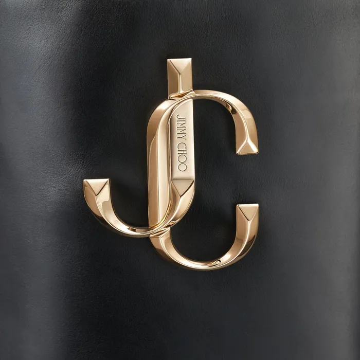 Mahesa 100 Black Calf Leather Knee High Boots With Jc Emblem Black Women JIMMY CHOO Boots