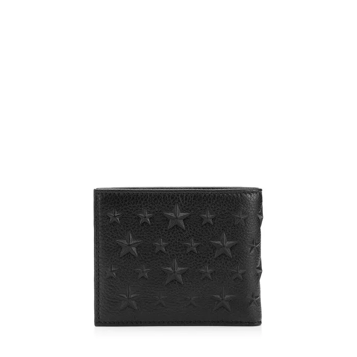 Mark Black Grainy Leather Wallet With Embossed Stars Black Men JIMMY CHOO Wallets Mark Black Grainy Leather Wallet With Embossed Stars Black Men JIMMY CHOO Wallets