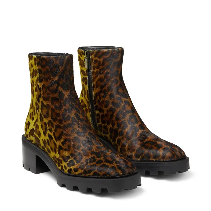Mava 35 Natural Degrade Leopard Print Pony Ankle Boots Natural Women JIMMY CHOO Boots