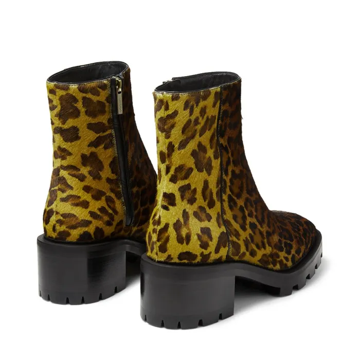 Mava 35 Natural Degrade Leopard Print Pony Ankle Boots Natural Women JIMMY CHOO Boots