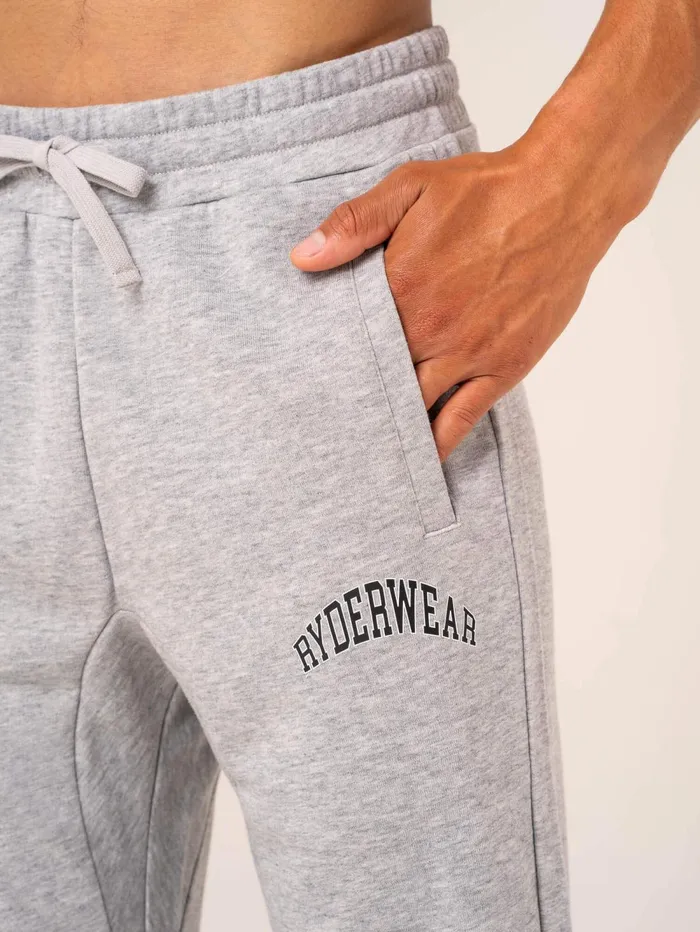 Men039s Collegiate Track Pant 8211 Grey Marl Men Ryderwear Gym Pants
