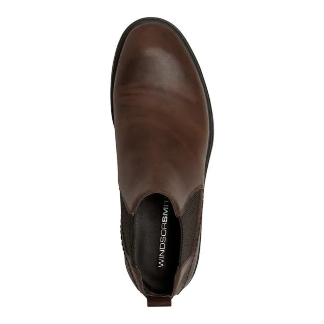 Men Arlo Dark Brown Leather Boots Windsor Smith Boots
