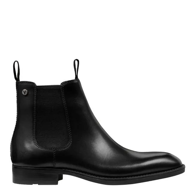 Men Austin Black Leather Boots Windsor Smith Boots