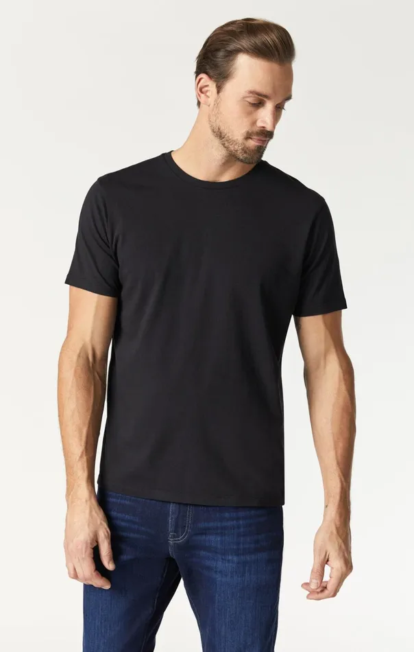 Men Basic Crew Neck TShirt In Black Mavi Jeans TShirts