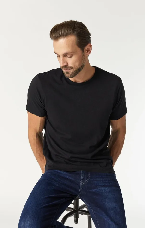Men Basic Crew Neck TShirt In Black Mavi Jeans TShirts Men Basic Crew Neck TShirt In Black Mavi Jeans TShirts
