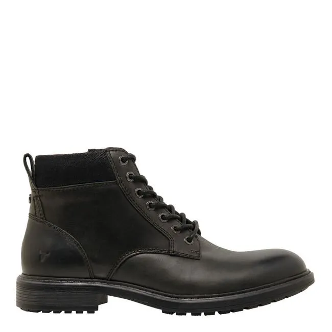 Men Beau Black Leather Boots Windsor Smith Boots