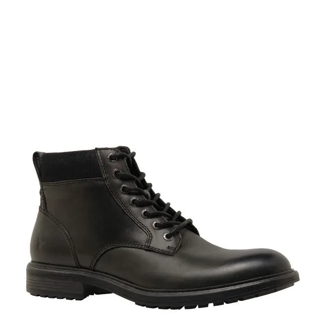 Men Beau Black Leather Boots Windsor Smith Boots