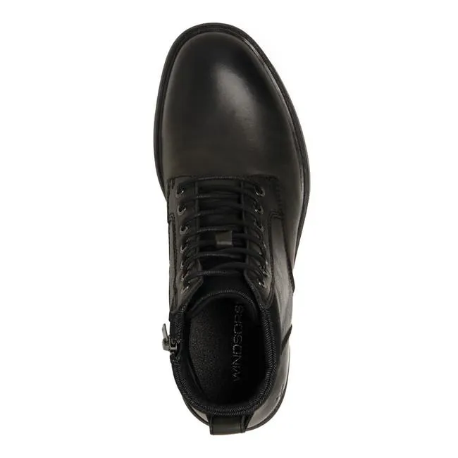 Men Beau Black Leather Boots Windsor Smith Boots