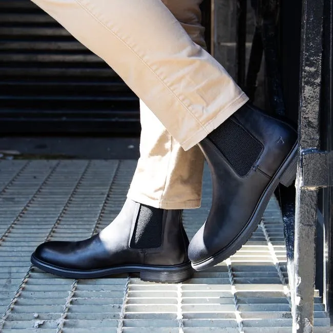 Men Beckett Black Leather Boots Windsor Smith Boots