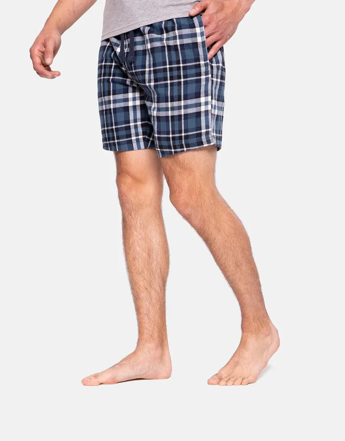 Men Black and Teal Check Pyjama Shorts 2 Pack TealBlack Threadbare Loungewear Men Black and Teal Check Pyjama Shorts 2 Pack TealBlack Threadbare Loungewear