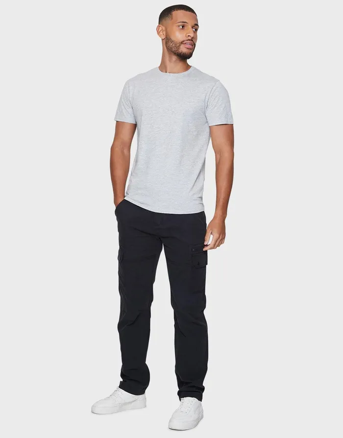 Men Black Belted Cargo Trousers Black Threadbare Trousers and Cargos Men Black Belted Cargo Trousers Black Threadbare Trousers and Cargos