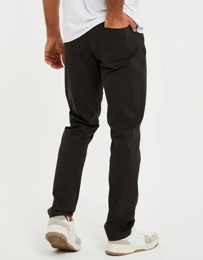 Men Black Drawcord Chino Trousers Black Threadbare Trousers and Cargos Men Black Drawcord Chino Trousers Black Threadbare Trousers and Cargos
