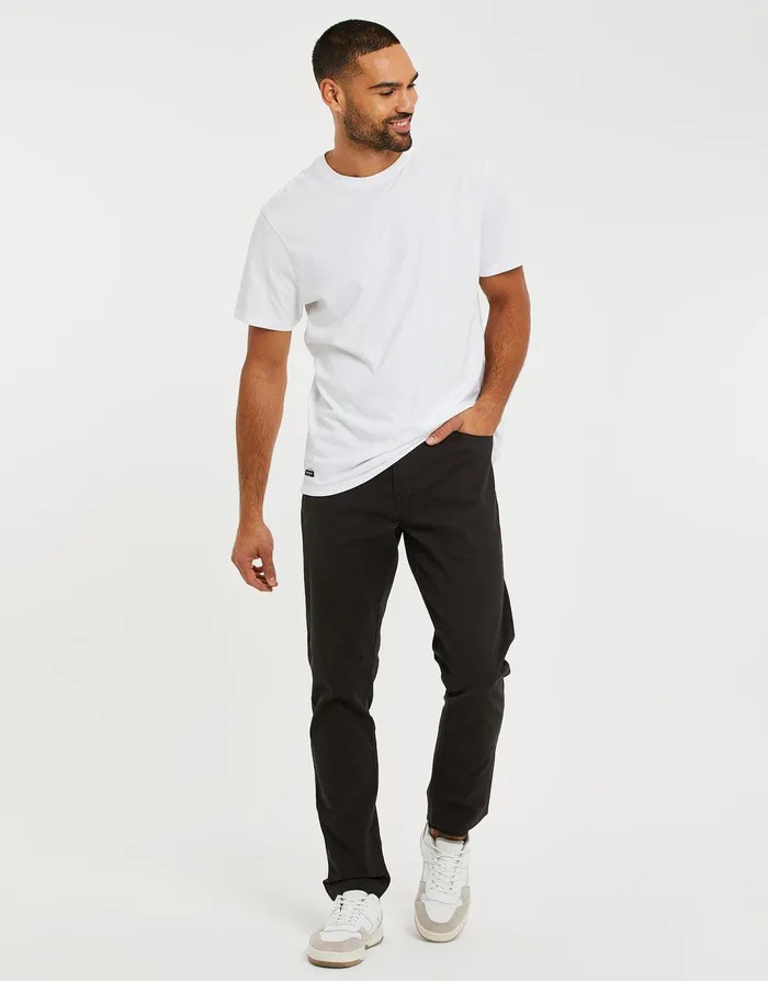 Men Black Drawcord Chino Trousers Black Threadbare Trousers and Cargos Men Black Drawcord Chino Trousers Black Threadbare Trousers and Cargos