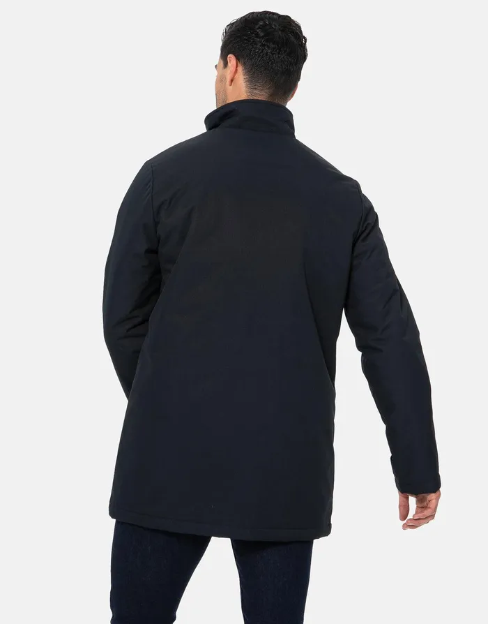 Men Black Funnel Neck Lightweight Mac Black Threadbare Jacket and Coats Men Black Funnel Neck Lightweight Mac Black Threadbare Jacket and Coats