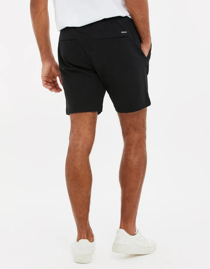 Men Black Jogger Style Chino Shorts Black Threadbare Shorts Men Black Jogger Style Chino Shorts Black Threadbare Shorts