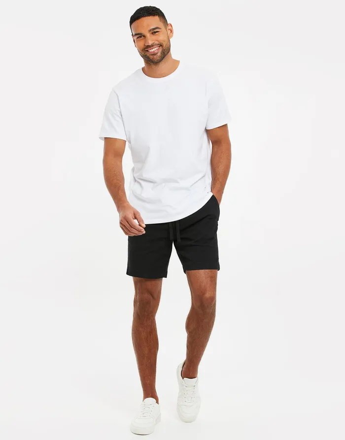 Men Black Jogger Style Chino Shorts Black Threadbare Shorts Men Black Jogger Style Chino Shorts Black Threadbare Shorts