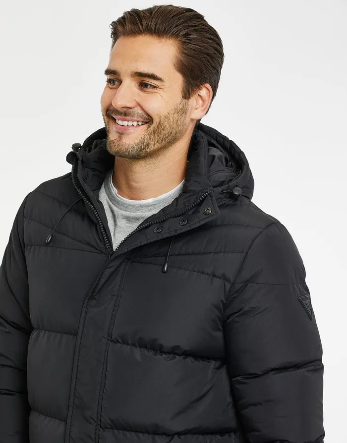 Men Black Longline Puffer Jacket Black Threadbare Jacket and Coats Men Black Longline Puffer Jacket Black Threadbare Jacket and Coats