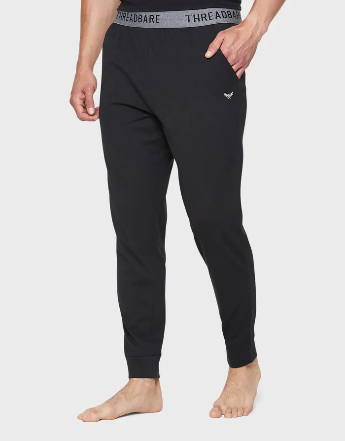 Men Black Loungewear Pants Set 2 Pack Black Threadbare Loungewear Men Black Loungewear Pants Set 2 Pack Black Threadbare Loungewear