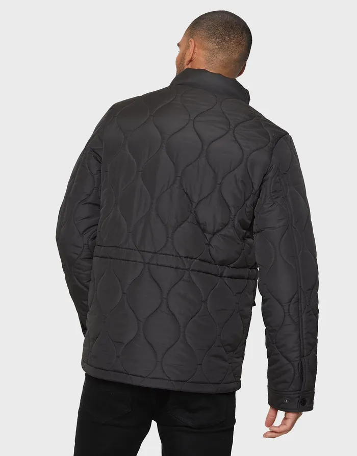 Men Black Onion Quilted Jacket Black Threadbare Jacket and Coats Men Black Onion Quilted Jacket Black Threadbare Jacket and Coats