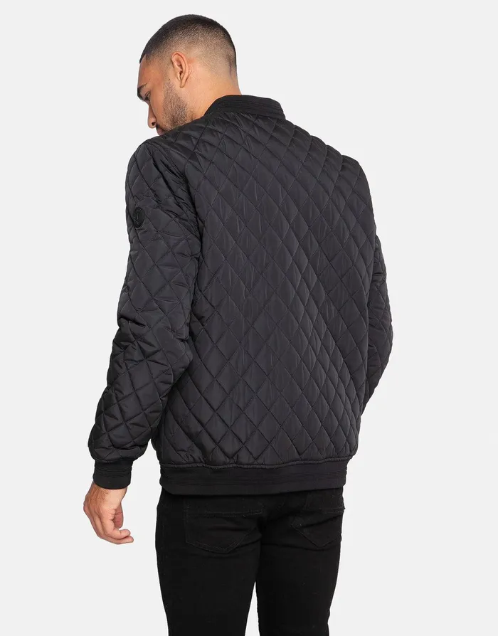 Men Black Quilted Bomber Jacket Black Threadbare Jacket and Coats Men Black Quilted Bomber Jacket Black Threadbare Jacket and Coats
