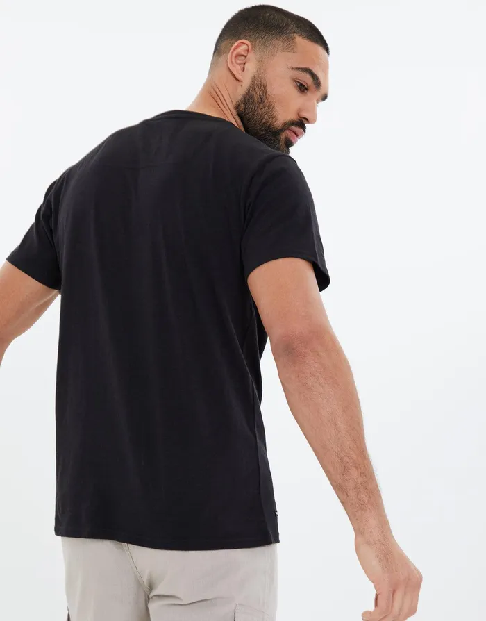 Men Black Slub Brooklyn Varsity TShirt Black Threadbare TShirts Men Black Slub Brooklyn Varsity TShirt Black Threadbare TShirts