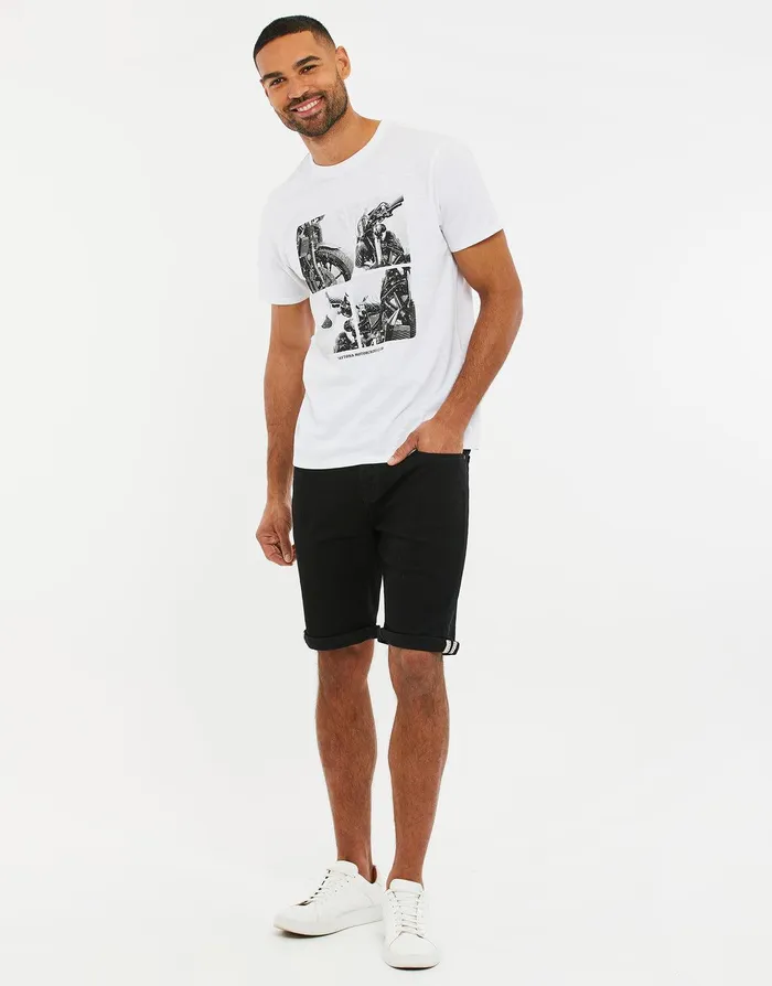 Men Black Wash Stretch Denim Shorts Black Wash Threadbare Shorts Men Black Wash Stretch Denim Shorts Black Wash Threadbare Shorts