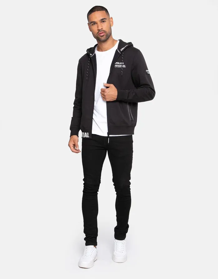 Men Black ZipThrough Hoodie Black Threadbare Sweatshirts Men Black ZipThrough Hoodie Black Threadbare Sweatshirts