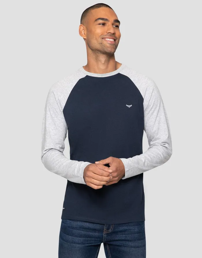 Men Blue Mix Raglan Long Sleeve TShirts 3 Pack Blue Mix Threadbare TShirts Men Blue Mix Raglan Long Sleeve TShirts 3 Pack Blue Mix Threadbare TShirts