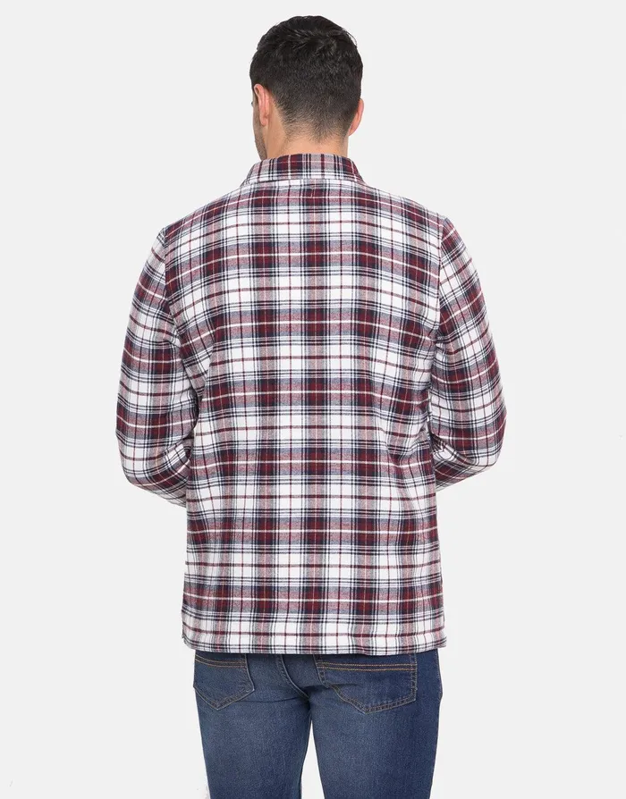 Men Burgundy Check Long Sleeve Overshirt Burgundy Threadbare Shirts Men Burgundy Check Long Sleeve Overshirt Burgundy Threadbare Shirts