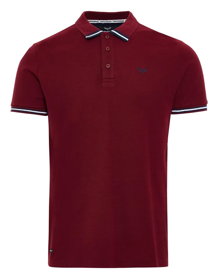 Men Burgundy Rib Collar Classic Polo Shirt Burgundy Threadbare Polo Shirts Men Burgundy Rib Collar Classic Polo Shirt Burgundy Threadbare Polo Shirts