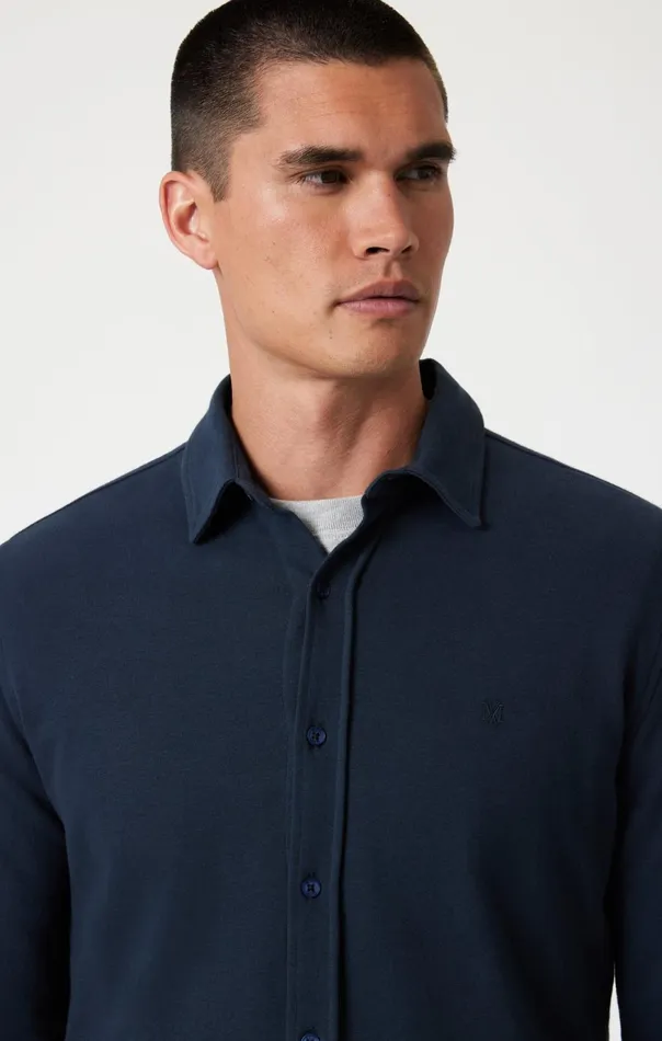 Men ButtonUp Long Sleeve Shirt In Blueberry Mavi Jeans Shirts Men ButtonUp Long Sleeve Shirt In Blueberry Mavi Jeans Shirts