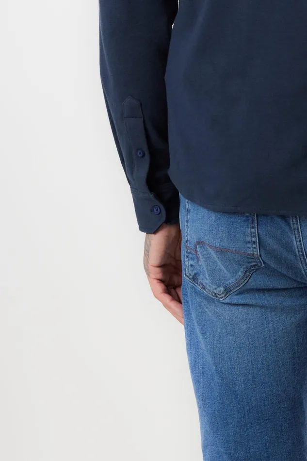 Men ButtonUp Long Sleeve Shirt In Blueberry Mavi Jeans Shirts Men ButtonUp Long Sleeve Shirt In Blueberry Mavi Jeans Shirts