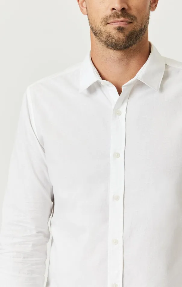 Men Button UpLong Sleeve Shirt In White Mavi Jeans TShirts Men Button UpLong Sleeve Shirt In White Mavi Jeans TShirts