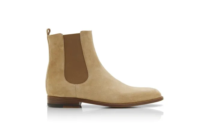 Men Casual Manolo Blahnik DELSA Sand Suede Chelsea Boots Men Casual Manolo Blahnik DELSA Sand Suede Chelsea Boots