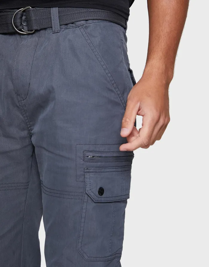 Men Charcoal Belted Cargo Trousers Charcoal Threadbare Trousers and Cargos Men Charcoal Belted Cargo Trousers Charcoal Threadbare Trousers and Cargos