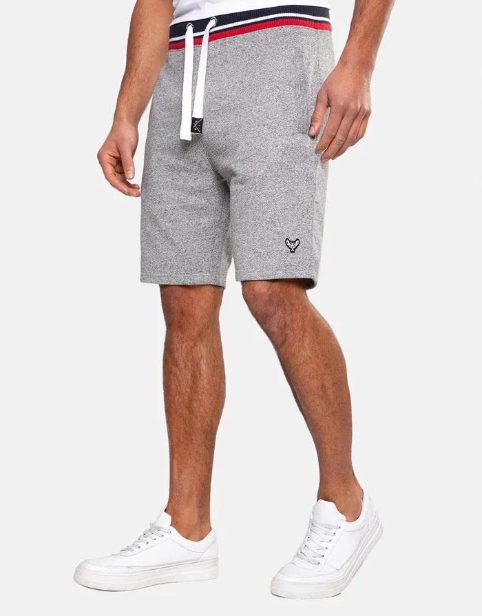 Men Charcoal Sports Fleece Shorts Charcoal Threadbare Shorts