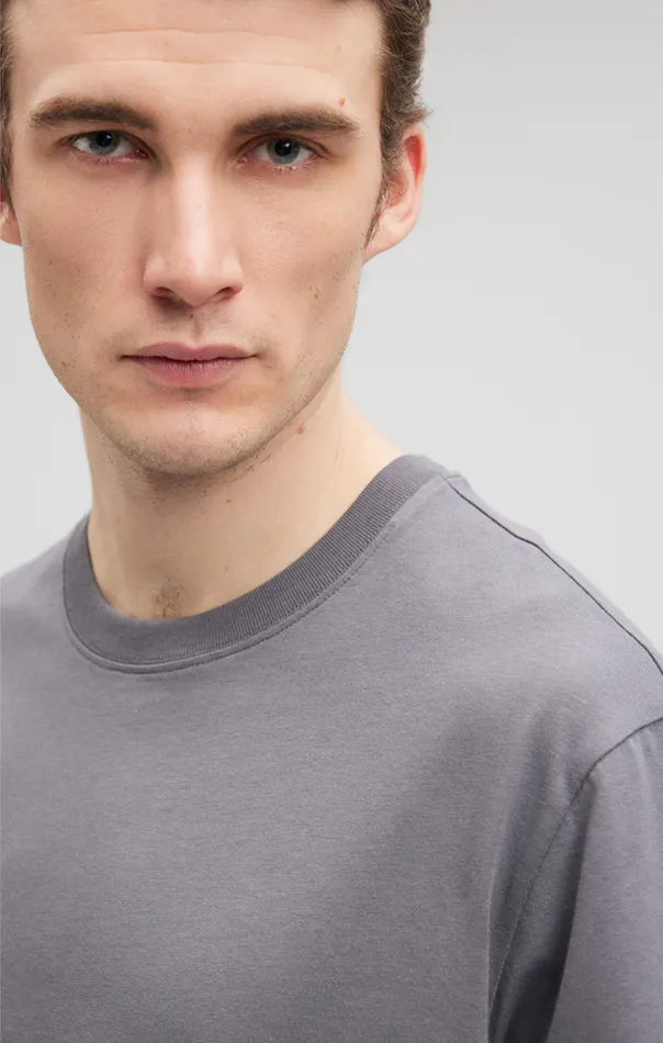 Men Classic Crew Neck TShirt In Lava Smoke Comfort Mavi Jeans TShirts