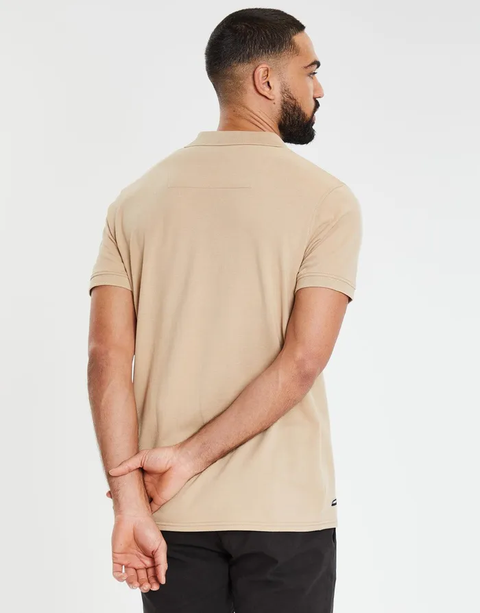 Men Cream Open Neck Collar Polo Shirt Cream Threadbare Polo Shirts Men Cream Open Neck Collar Polo Shirt Cream Threadbare Polo Shirts
