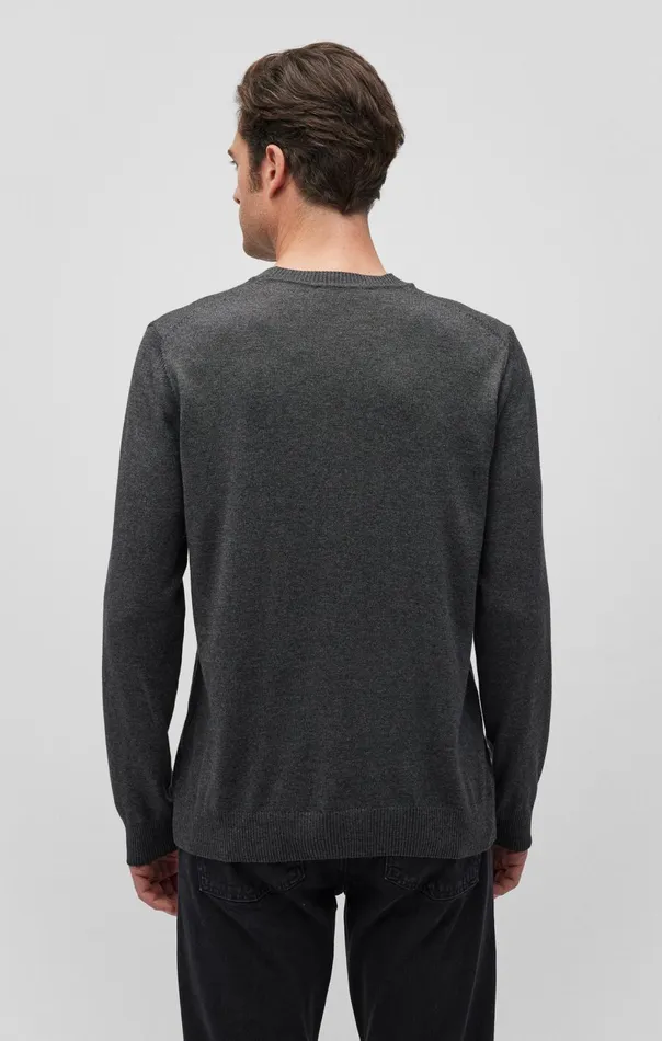 Men Crew Neck Sweater In Anthracite Melange Mavi Jeans Sweaters Men Crew Neck Sweater In Anthracite Melange Mavi Jeans Sweaters
