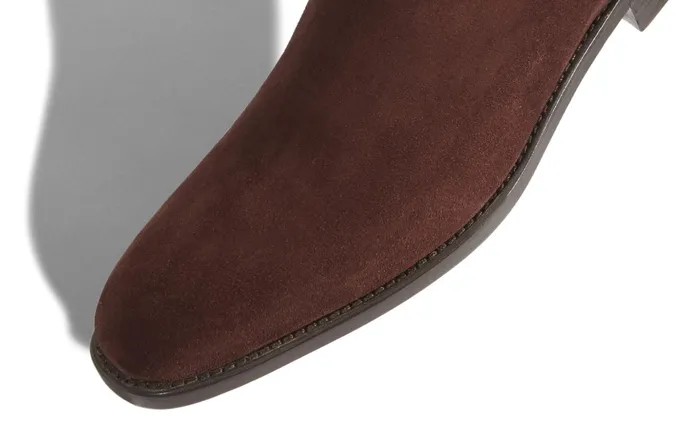Men Delsa Manolo Blahnik DELSA Russet Brown Suede Chelsea Boots Men Delsa Manolo Blahnik DELSA Russet Brown Suede Chelsea Boots