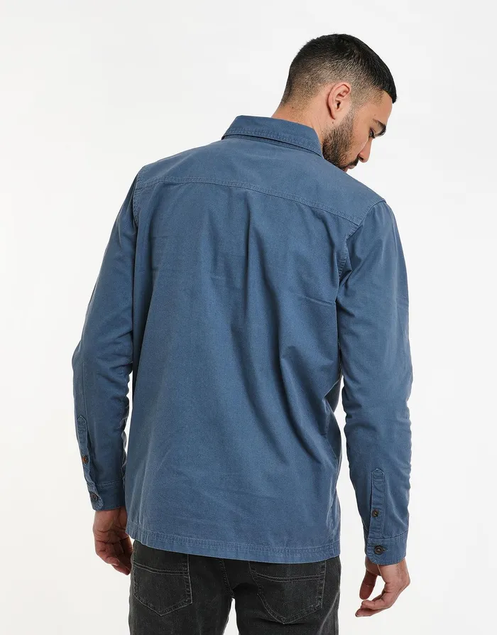 Men Dusky Blue Lightweight Shacket Dusky Blue Threadbare Jacket and Coats Men Dusky Blue Lightweight Shacket Dusky Blue Threadbare Jacket and Coats