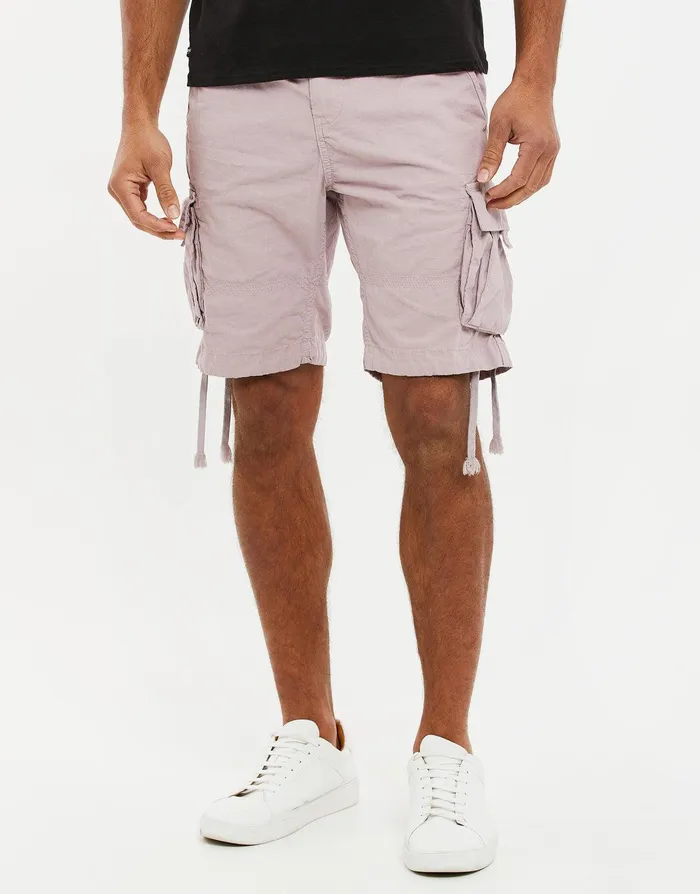 Men Dusky Pink Cargo Shorts Dusky Pink Threadbare Shorts