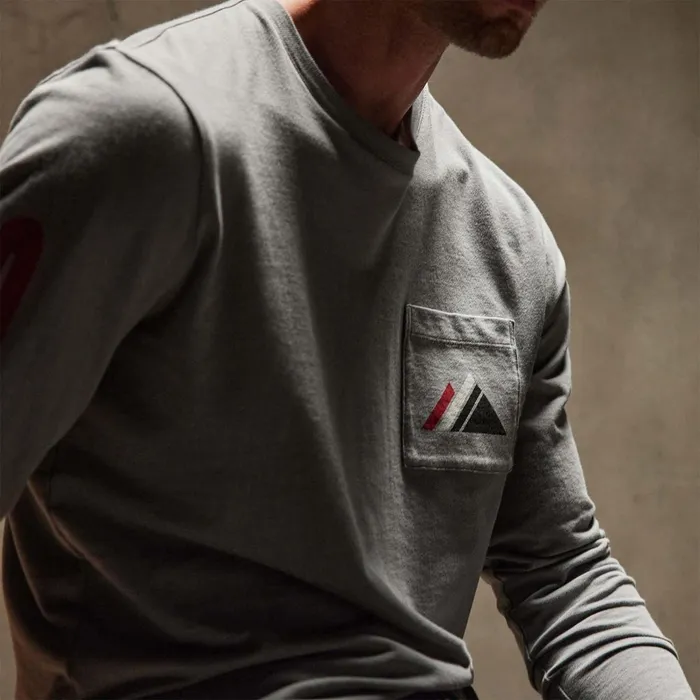 Men Graphics James Perse Long Sleeve Ski Patrol Graphic Silver Grey