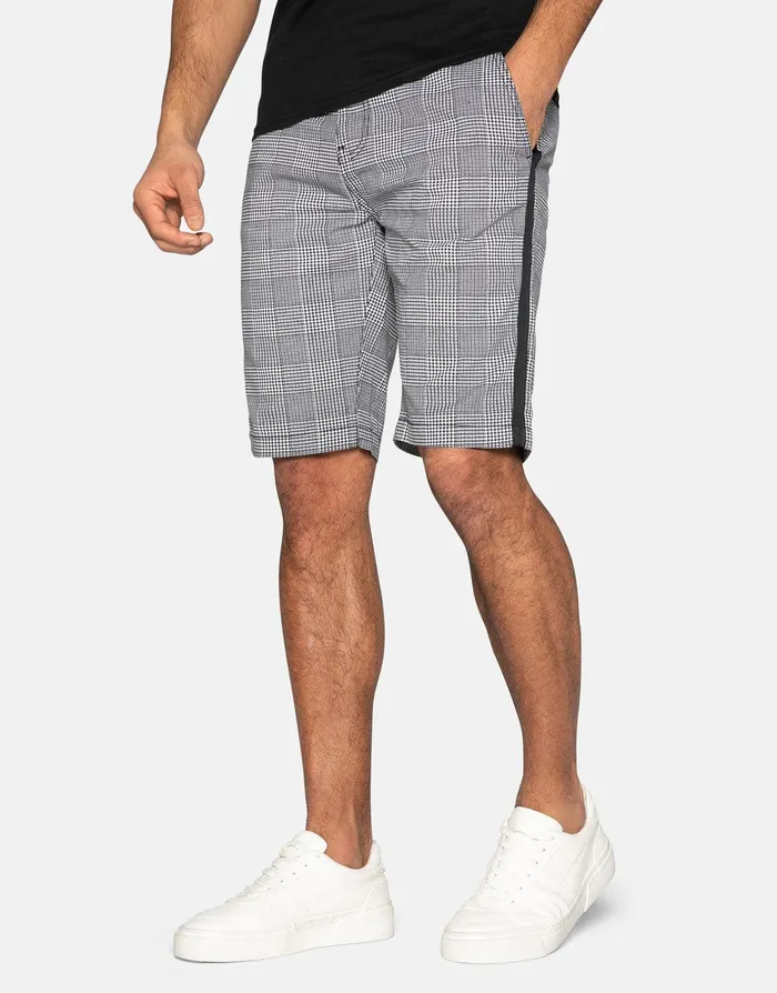 Men Grey Check Chino Shorts Grey Threadbare Shorts