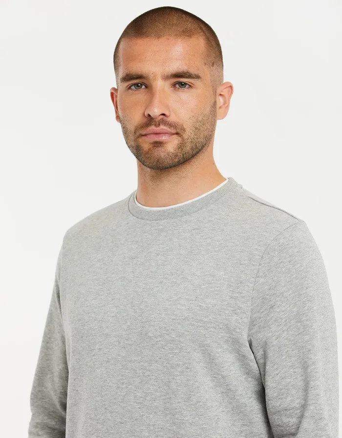 Men Grey Mock TShirt Sweatshirt Grey Marl Threadbare Sweatshirts Men Grey Mock TShirt Sweatshirt Grey Marl Threadbare Sweatshirts