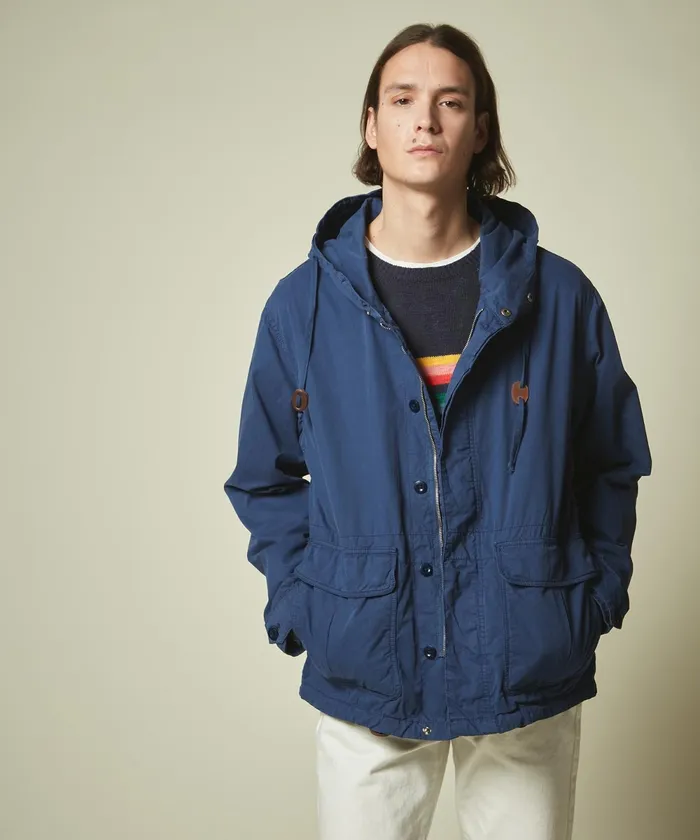 Men Hartford Jackets and Outerwear Blue John Jacket