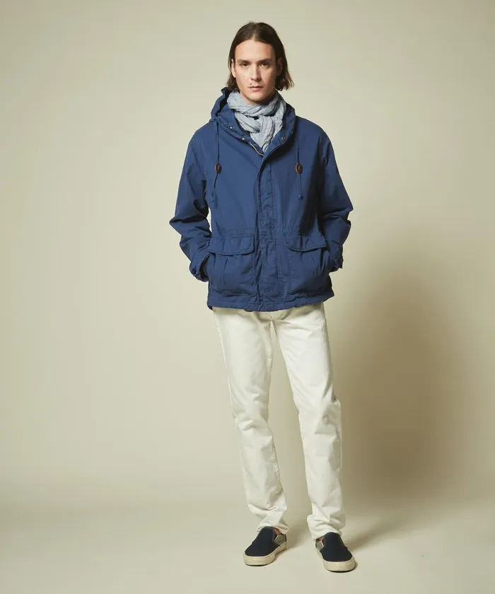 Men Hartford Jackets and Outerwear Blue John Jacket