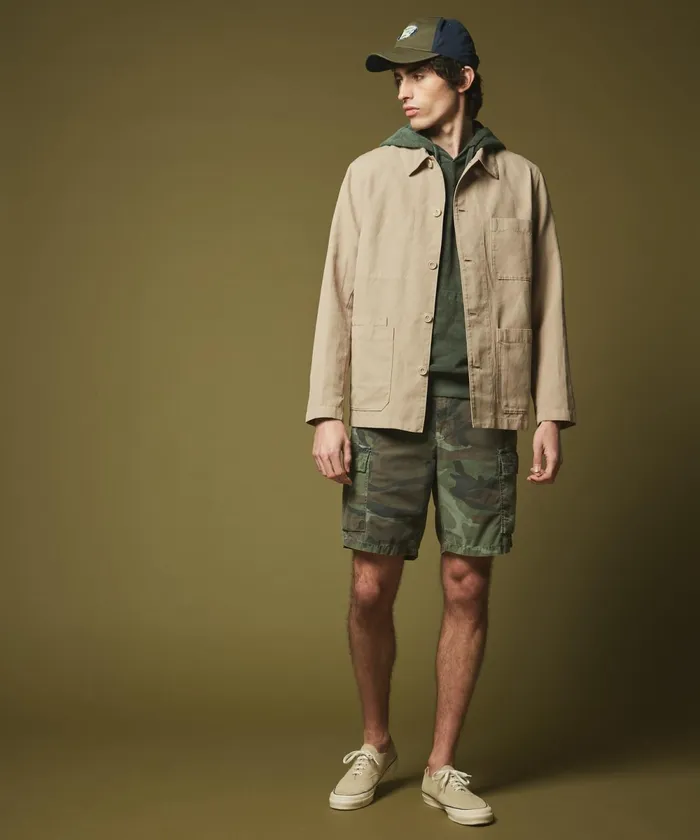 Men Hartford Jackets and Outerwear Natural Cotton And Linen Jerry Jacket